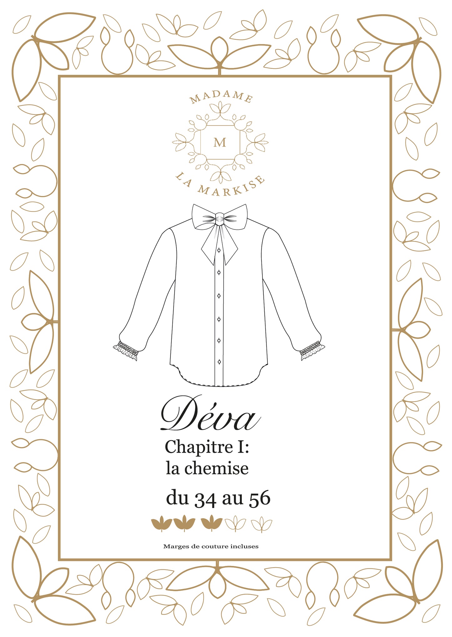 Patron couture: DEVA, chapitre I : La chemise  - Format PDF