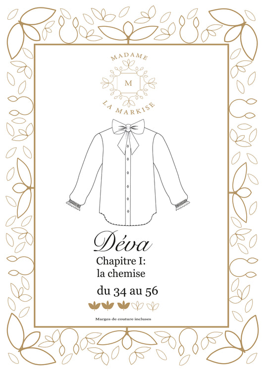Patron couture: DEVA, chapitre I : La chemise  - Format PDF