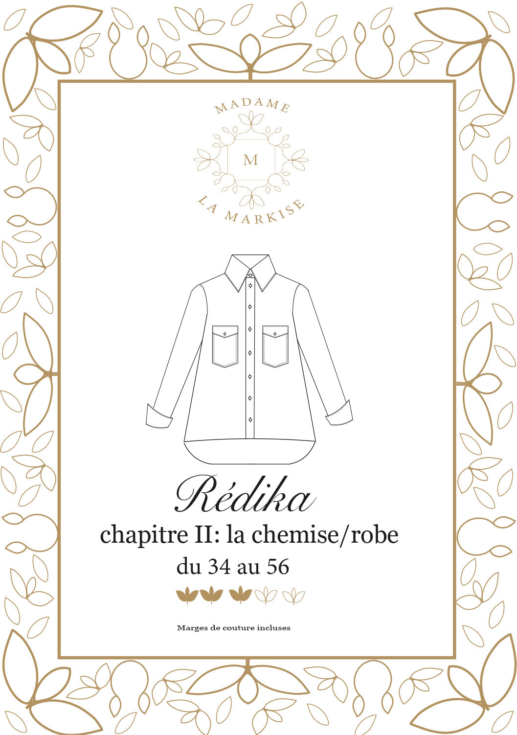 Patron couture: REDIKA, chapitre II : La chemise/robe - Format PDF