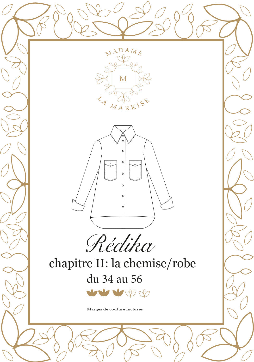 Patron couture: REDIKA, chapitre II : La chemise/robe  - Pochette