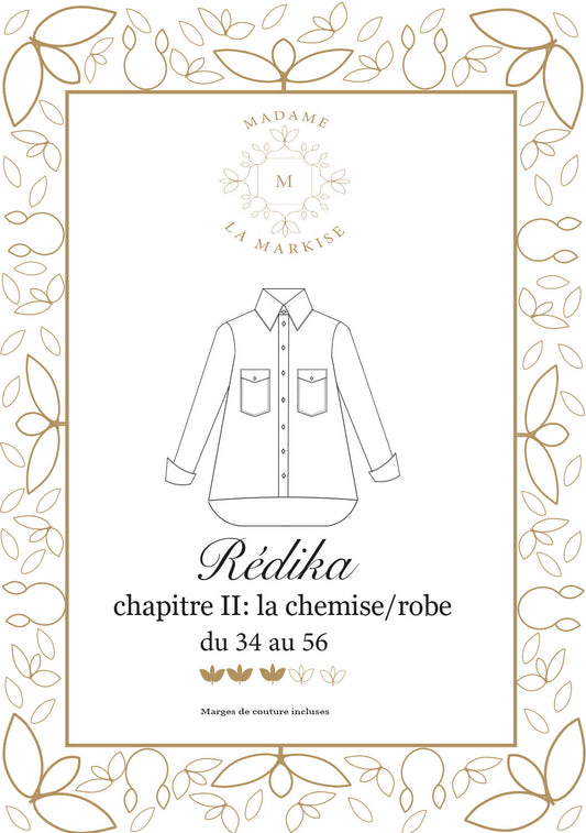 Patron couture: REDIKA, chapitre II : La chemise/robe  - Pochette